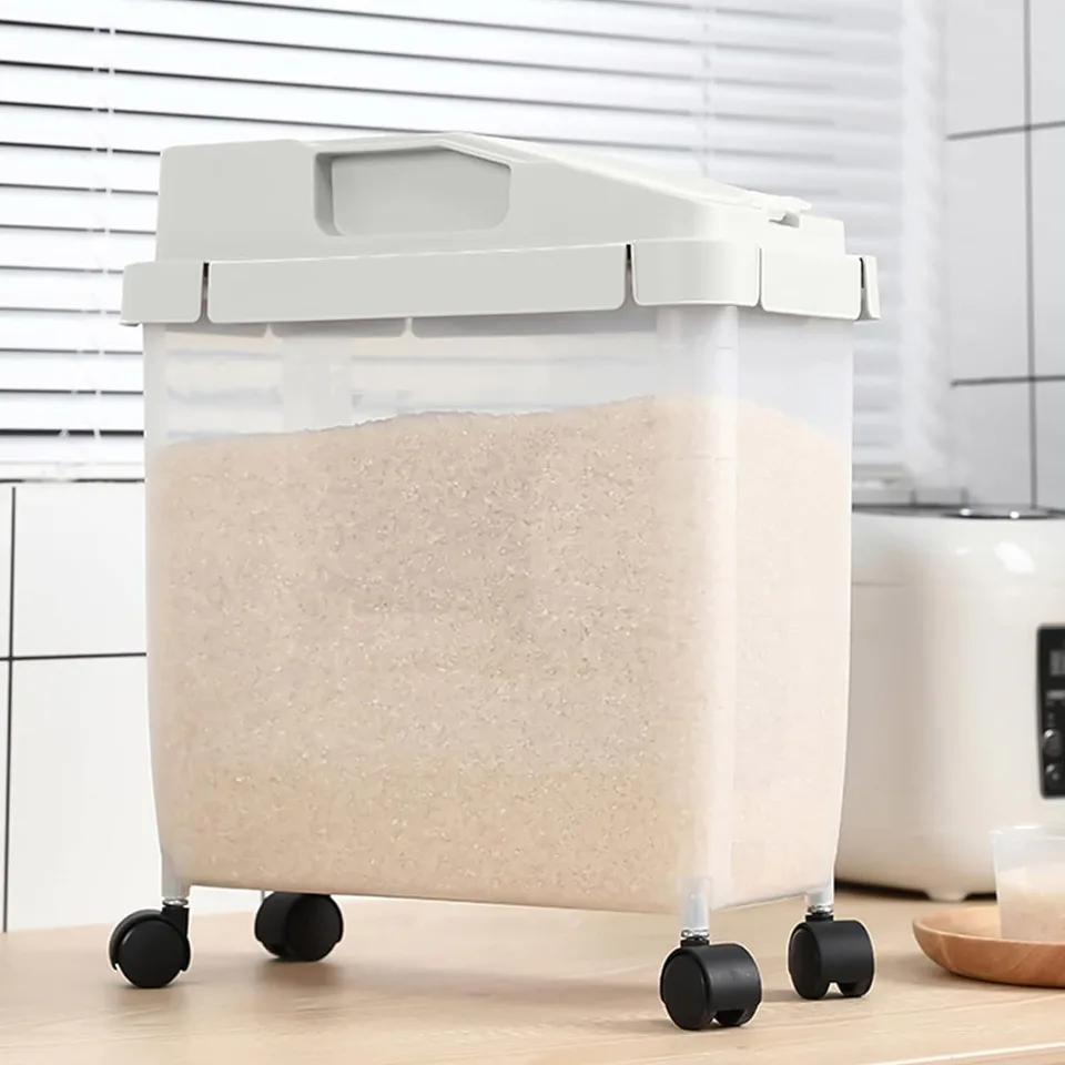Large Airtight 20Lb Food Storage Container with Wheels