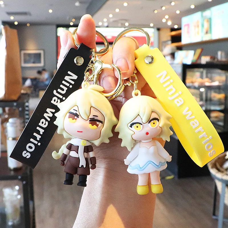 Cute Game Character Doll Toy Key Chain Resin Keychain Strap Pendant For Women Bag Car Keyring Accessories Key Holder Organizer