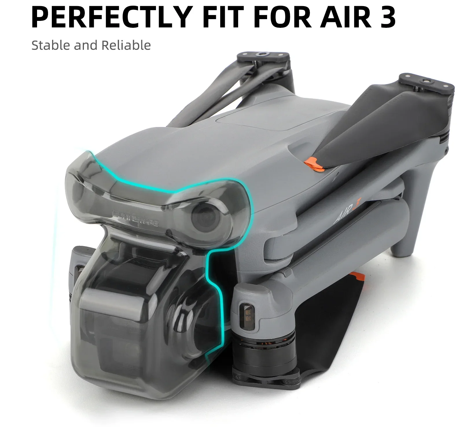 

Защитная крышка для объектива DJI AIR 3, интегрированный защитный чехол с датчиком наклона и поворота, портативные аксессуары