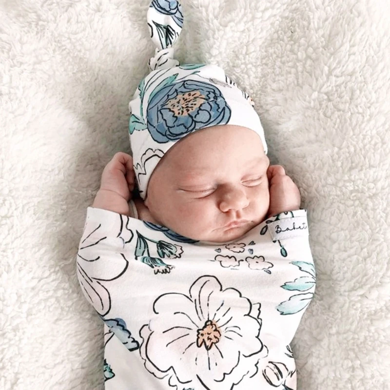 

Baby Sleeping Bag Newborn Hat Swaddles Soft Cotton Sleep Blanket Babies Infant Blankets Photography Props