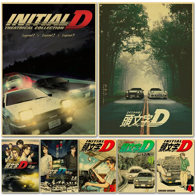 Em promoção! Japonês De Corrida Anime Initial D Cartazes Fãs Coleção De  Arte De Pintura De Casa, Quarto De Loja De Decoração Retro Adesivos De  Parede