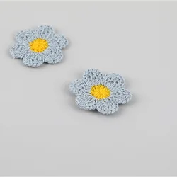 Floral Embroidered Knitted Patches - Decorative Fabric Stickers and Accessories (Set of 10) - 30pc (1)