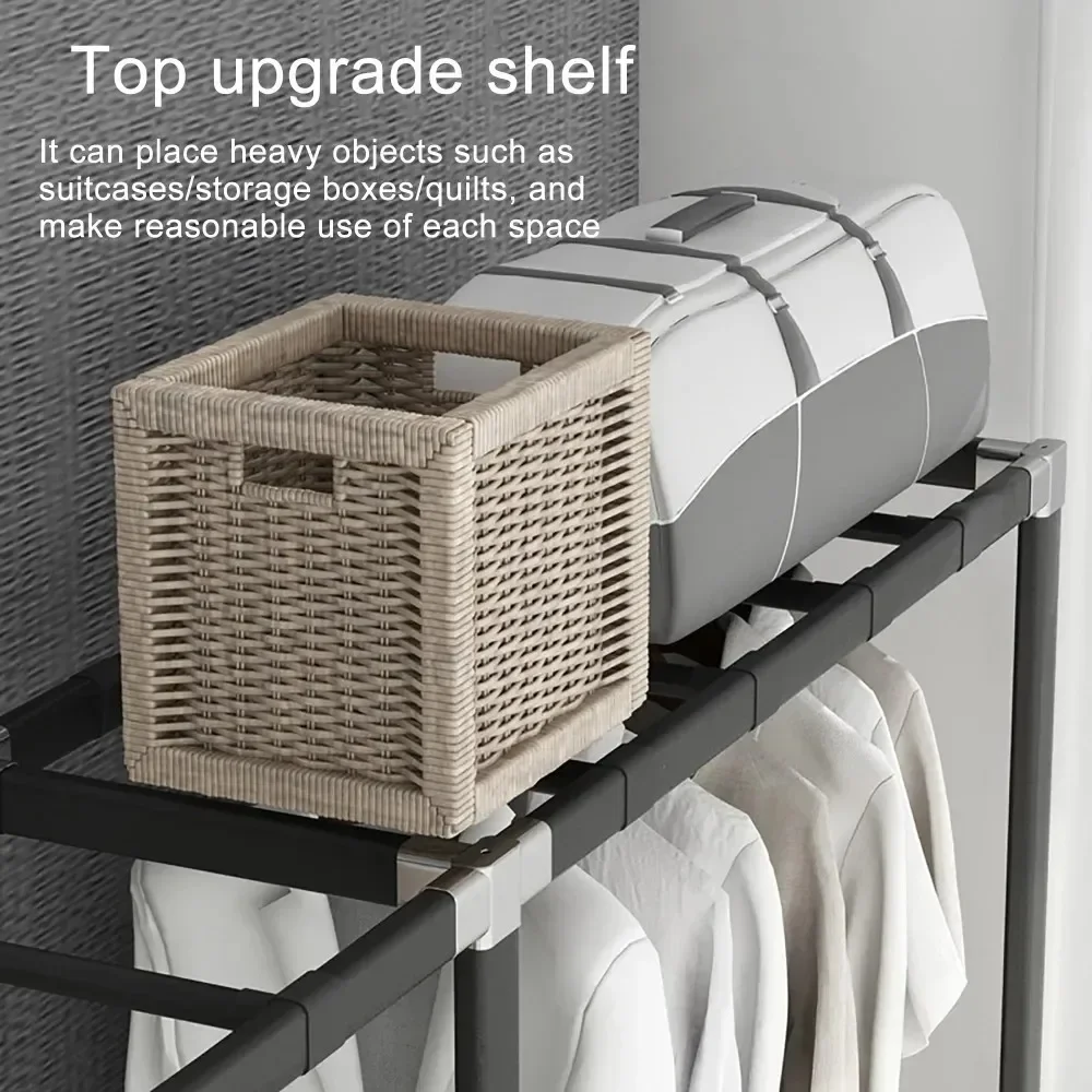 Foldable Installation-Free Wardrobe Heavy Duty Portable Closet With Cover Clothes Racks For Hanging Clothes