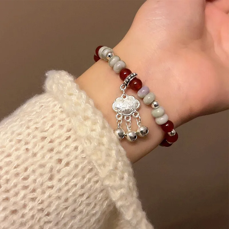 

PANJBJ Silver Color Safety Lock Lucky Bracelet Light Luxury Vintage Fashion for Women Girl Birthday Gift Jewelry Dropshipping