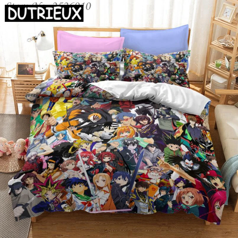 

Anime Sword Art Online 2/3pcs Bedding Set Suit Kid Quilt Cover 3D Printed Bed Child Bedroom Bed Duvet Cover Bedclothes 02