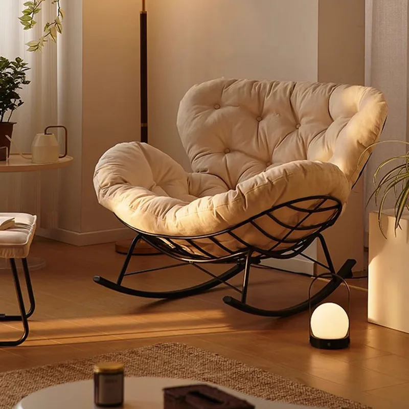 

Кресла-качалки для гостиной в скандинавском стиле, для отдыха и отдыха, одноместные стулья для гостиной, для балкона, мебель для салона