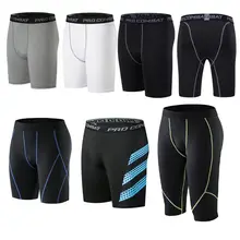 

Basketball Tight Bottoming Underwear Shorts Cropped Single Leg Sports Quick-Drying High Elastic Shorts Men's American Fitness Tr