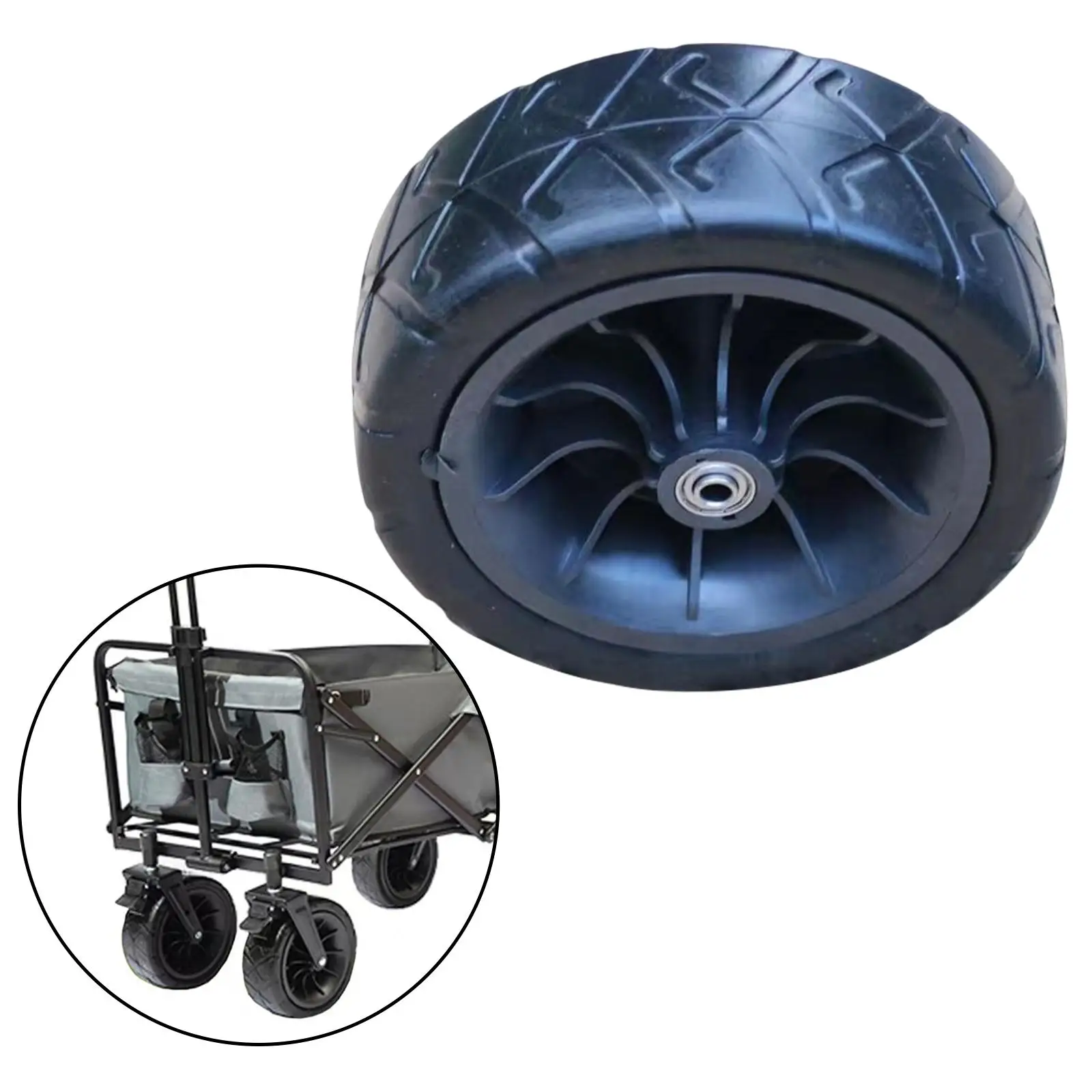 Replacement Wheel for Wagon Cart Hand Truck Outdoor Camping Wagon Accessory