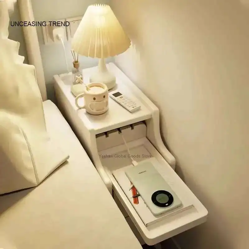 New Home Solid Wood Bedside Tables Extremely Narrow Study and Bedroom Cabinets Simple Storage Side Cabinets Home Furniture