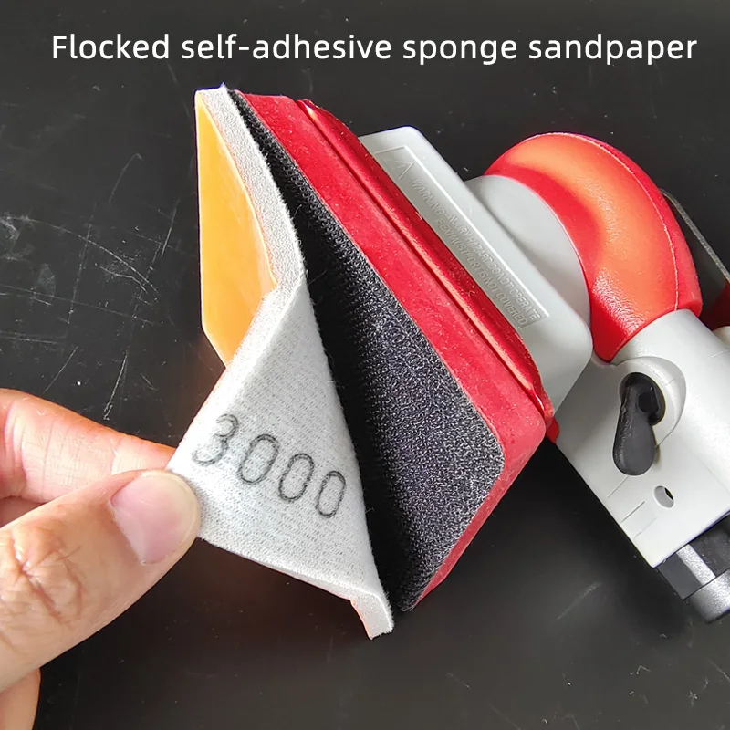 75/100mm Square Dry Grinding Sponge Sandpaper Car Paint Surface Polishing Beauty Sandpaper 2000 Grit Polishing Pad