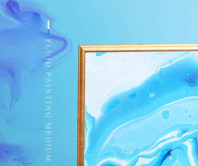 Fluid Painting Special Medium Agent Liquid Acrylic Paint Diy Flow Aid Silicone Oil Bright Media Art Painting Supplies 75ML