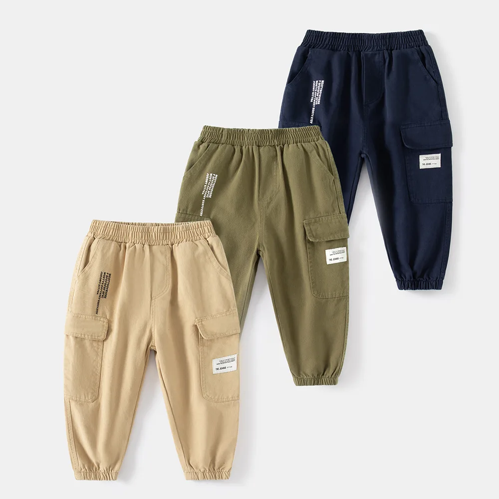 

Spring New Boy Trousers Pants For Boys Sweatpants Cotton Long Trousers Elastic Waist Casual Pants Boys Joggers