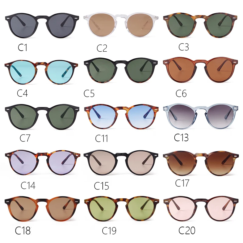 GESCHICHTE Mode Gradienten Blau Objektiv Runde Sonnenbrille Frauen Männer Retro Niet Schildkröte Shell Sonnenbrille UV Lentes De Sol Mujer S22731 – Detail 3