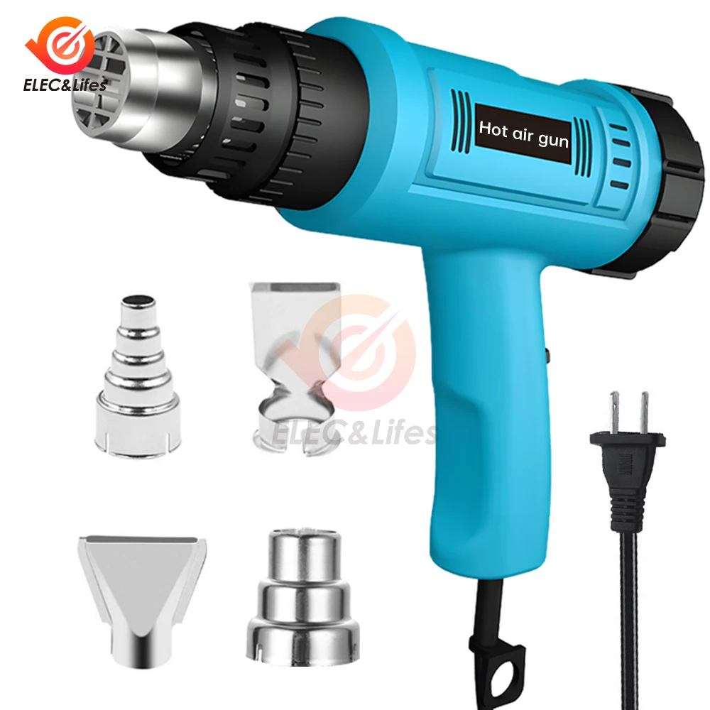 Pistola Termica 2000W Pistola Aria Calda 2000W Professionale - 2 Temperature Fino A 600°C Con Kit Accessori Completo Pistola A Caldo - Foto 10