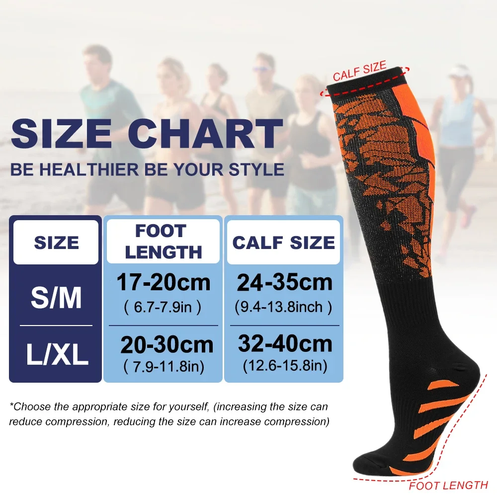High-Performance Compression Sports Socks - Unisex Activewear for Enhanced Circulation and Endurance