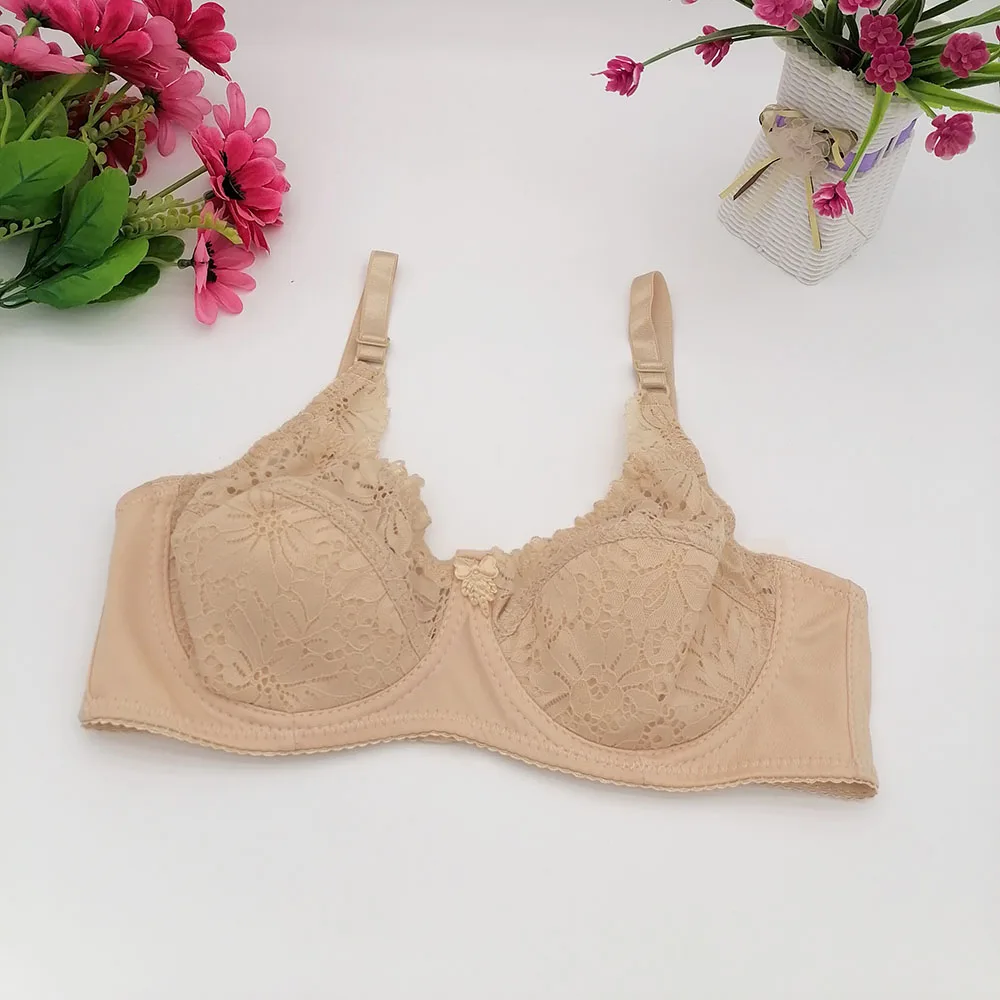 Women's Bra Large Size 34B-46E Sexy Lace bra With Hoops Support Underwire Push  Up Bralette Top Comfy Padded Cotton Underwear C17 - AliExpress