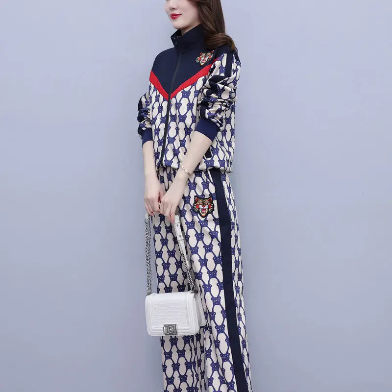 GODDESS High-quality temperament women's suit spring and autumn new youth fashion trend relaxed leisure sports two-piece set