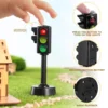 2 Pcs Traffic Toys for Kids Mini Set Toddler Lamp Light Model Ornament Road Child Train Miniature 3