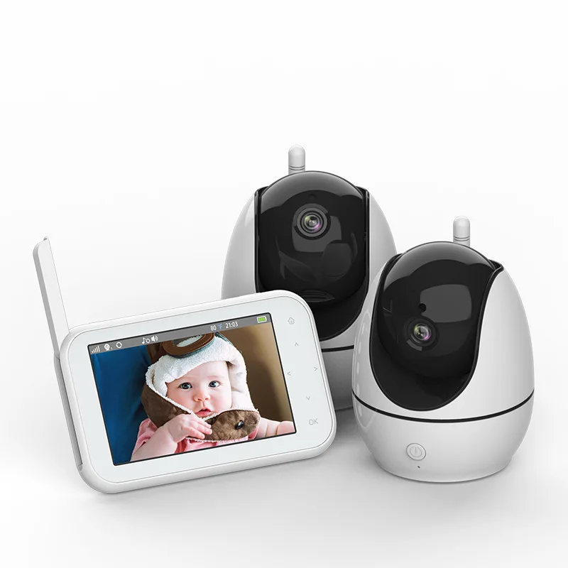 

4.5Inch 720P Wireless PTZ Baby Monitor Temperature Monitoring VOX Feeding Remind Intercom BabySistter Nanny Cam CCTV Camera