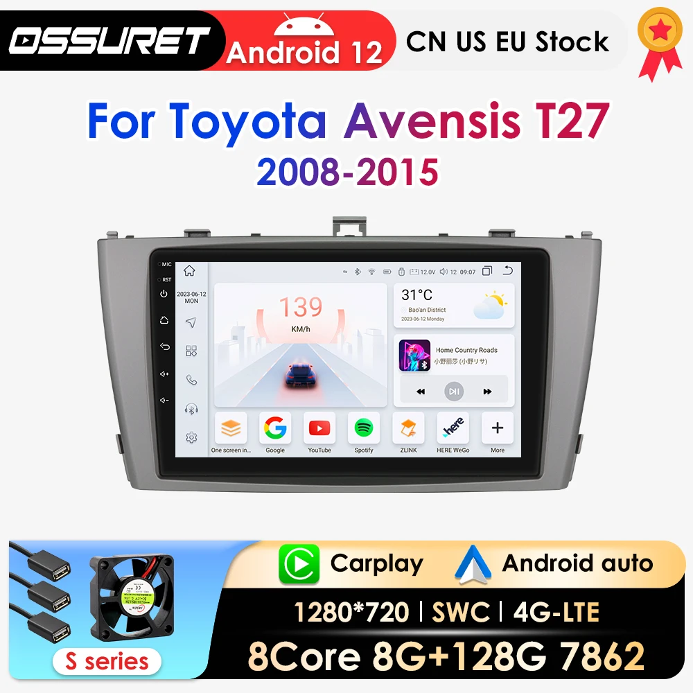 FONALO Autoradio Bluetooth Autoradio mit DAB Navi Android für Toyota
