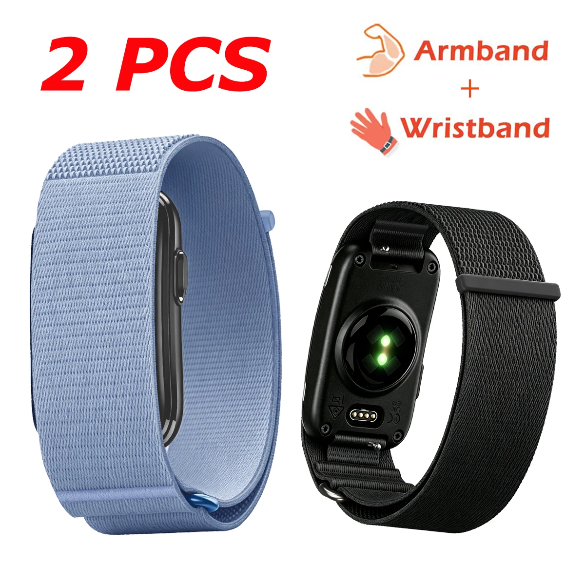 Nylon Woven Adjustable Loop Strap for Sports Fitness Tracker - Replacement Wristband for Men and Women