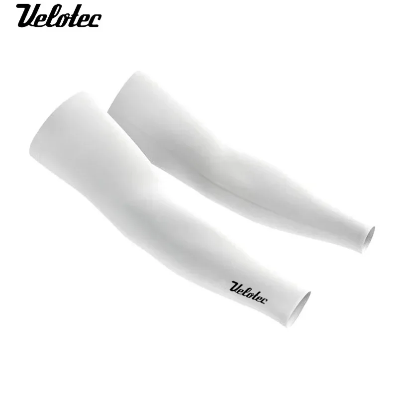 Velotec Men Ice Fabric Running Camping Arm Warmers Basketball Sleeve Running Arm Sleeve Cycling Summer Sports Safety Gear