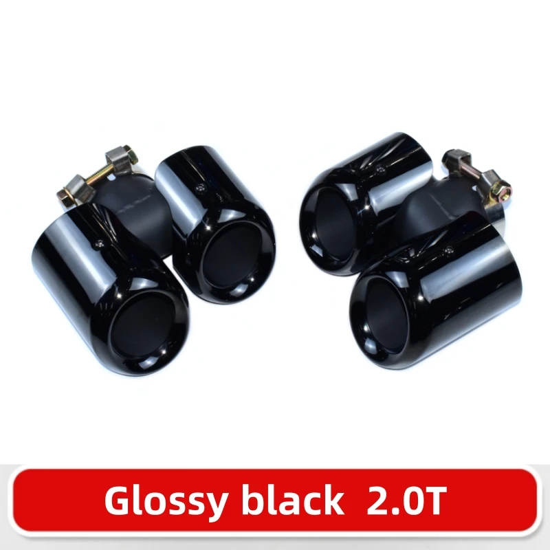 For Land Rover Defender 90 110 Rear Exhaust Tail Pipe upgrade Round Stainless Steel Four Outlet Rectangle Muffler Tip exhaust pipe tip tail pipe muffler