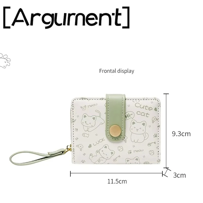 Japanese Cute Cat Girls Wallet Women ID Bank Card Holder