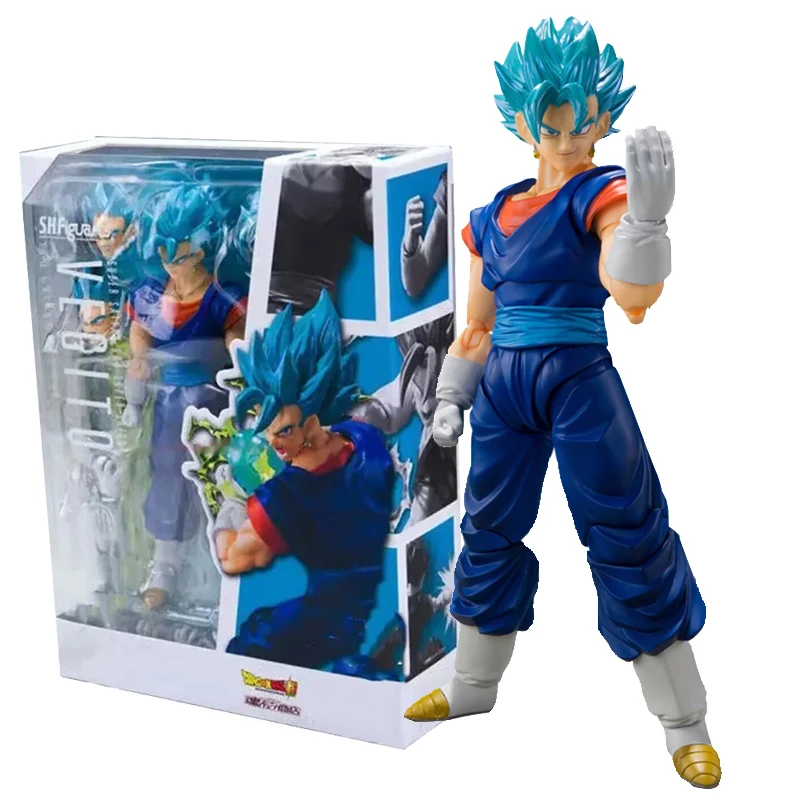 

SHF Dragon Ball Vegetto Articulated PVC Action Figure 16cm Blue Hair Super Saiyan God Figurine Collection Toys Model Gifts
