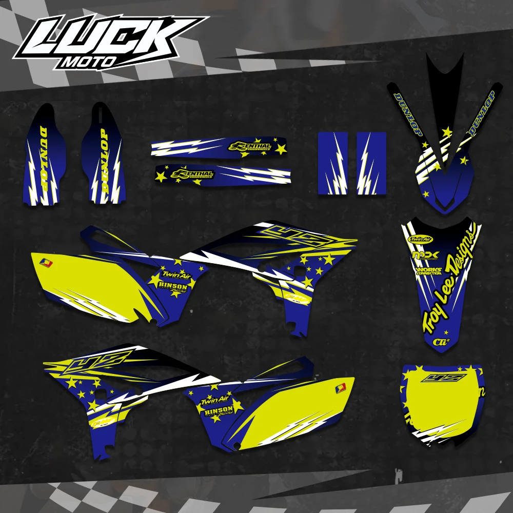 LUCKMOTO 오토바이 데칼 스티커 배경 그래픽 키트, YAMAHA YZF250 YZ250F 2010 2011 2012 2013 YZF 250