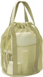 Premium Travel Mesh Toiletry Bag - Large Capacity & Durable with Foldable Design (Green)
