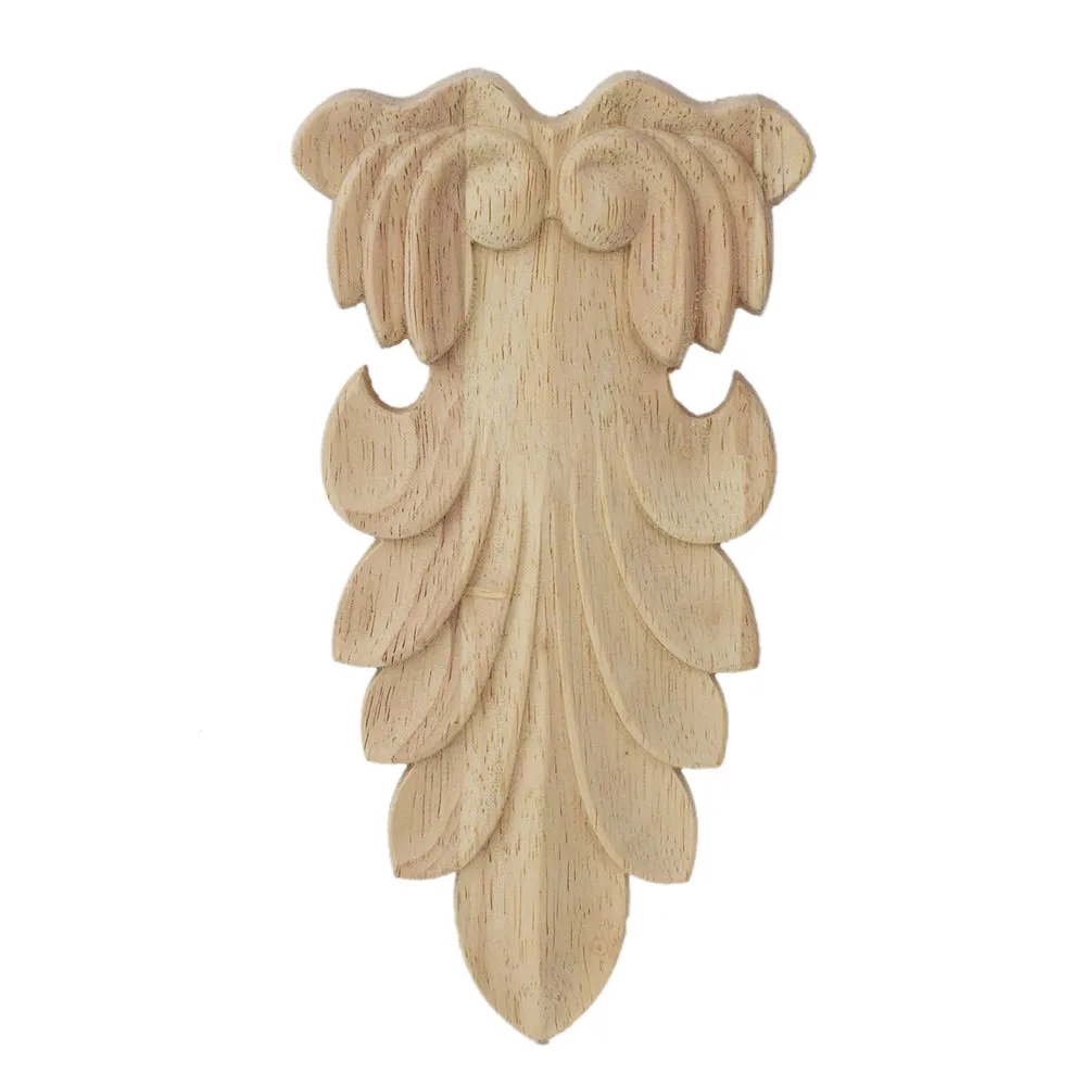 

4PCS Woodcarving Corbels Decal Corner Appliques Frame Wall Furniture Woodcarving Decorative Wood Figurines Crafts Home Decor