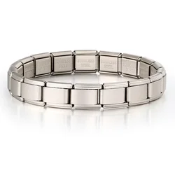 Starry Colors Italian Charm Stainless Steel Bracelet Set - 18 Pieces Wholesale Jewelry (Starlight Silver)