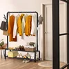 Garment Rack with Storage Shelves and Coat/Hat Hanging Hooks 6