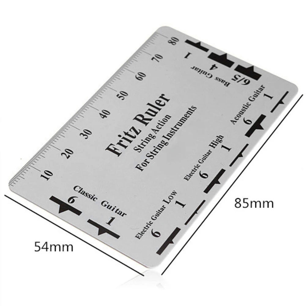 Bass Measuring Ruler Double-sided Guitar String Height Measurement Tool Luthier Tools Musical Instrument Accessories