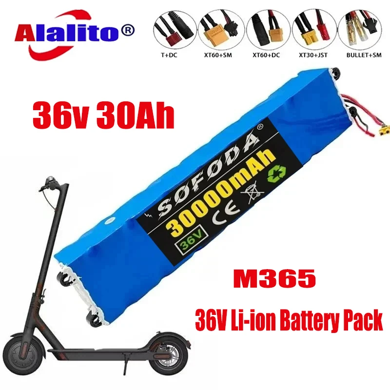 

10S3P 36V 30000mAh 36v Electric Scooter Battery Pack 18650 Lithium M365 Electric Scooter 36v Battery Scooter