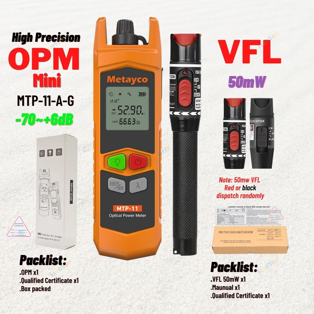 Enhanced Fiber Optic Tool Kit with Power Meter and Visual Fault Locator
