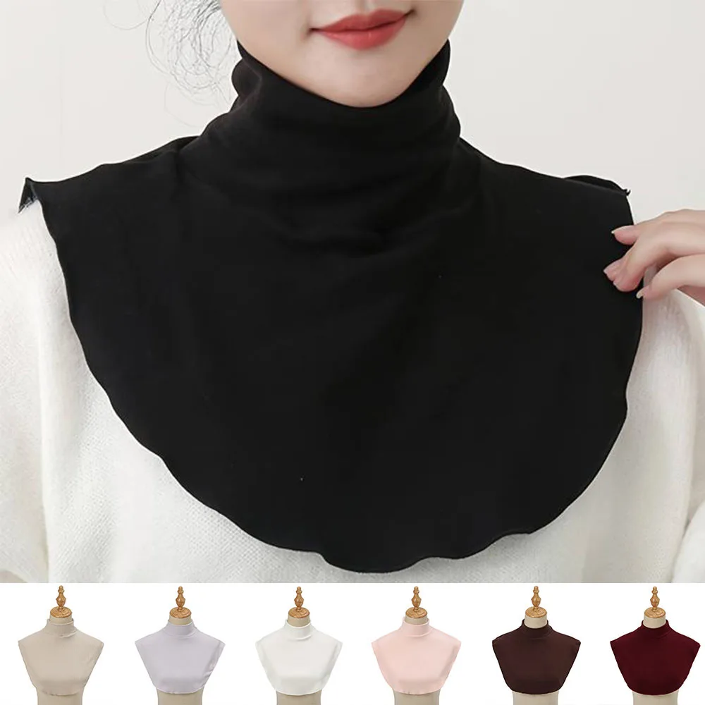 

Winter Polar Fleece Fake Collars Women warm False Half Collar Solid Color Turtleneck for Sweater Detachable Neck Cover Collar