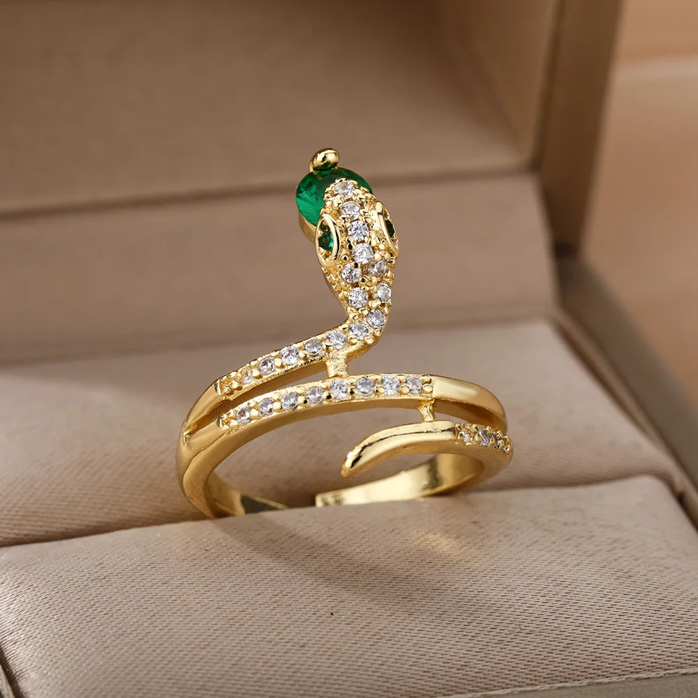 Stainless Steel Snake Rings For Women Men