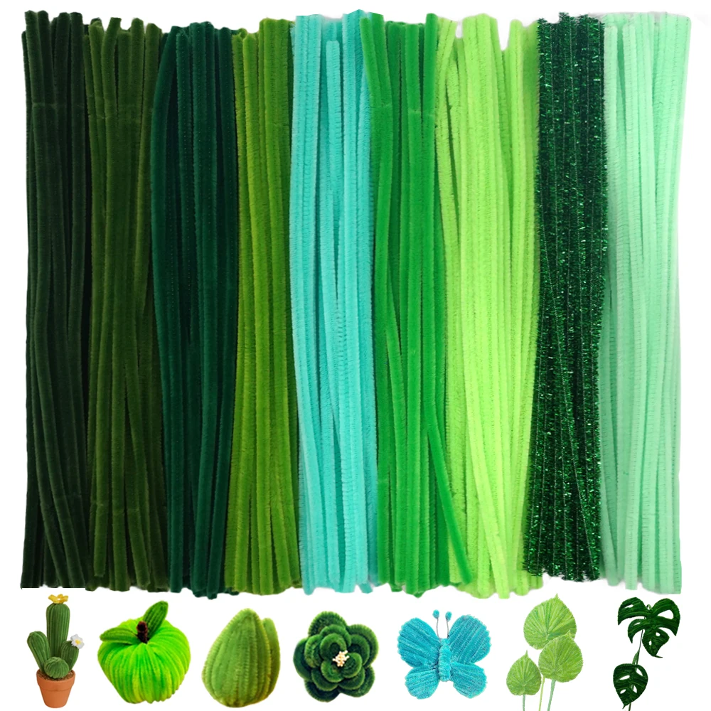 Chenille draad, 6 mm, Bruin - 50 stuks in zakje - Foamtastic Crafts