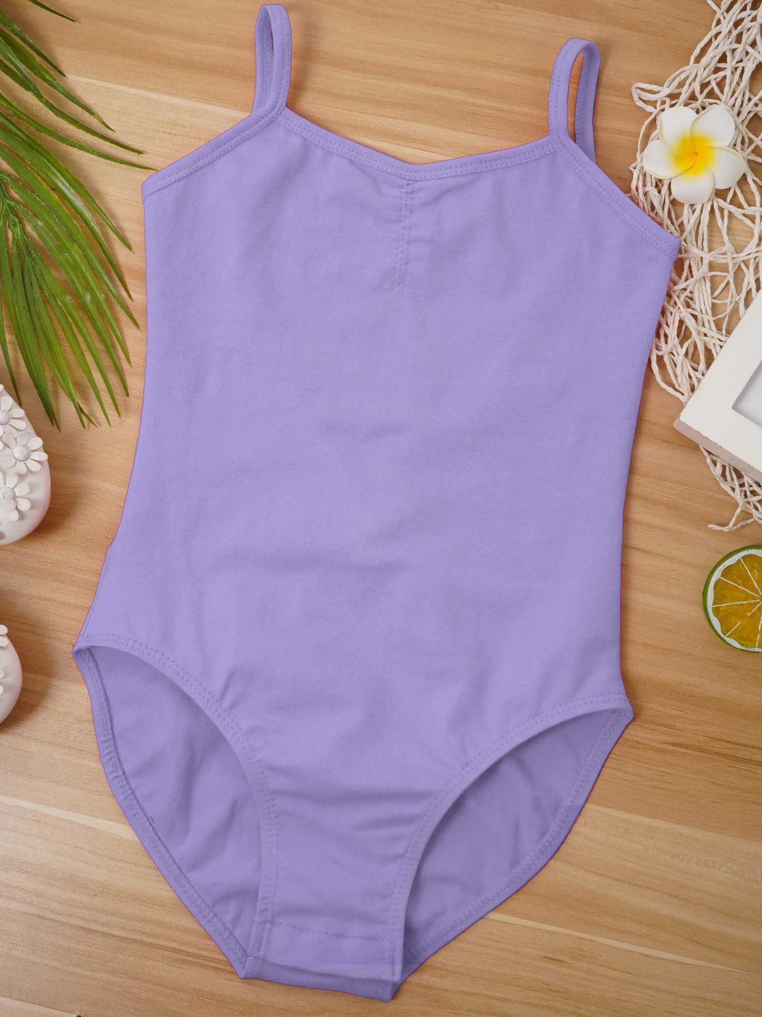 Kids Girls Sheer Mesh Patchwork Leotard Spaghetti Straps Bodysuit Ballet Dance Training Costume summer swimsuit beach