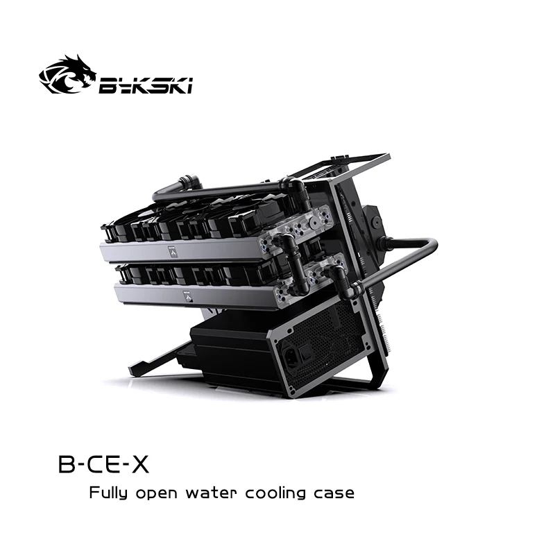 Bykski-atx Open Frame Vista Panorâmica Gaming Computer Case Faça Você Mesmo Chassi Refrigerado a Água de Alumínio Completo B-ce-x - Imagem 2
