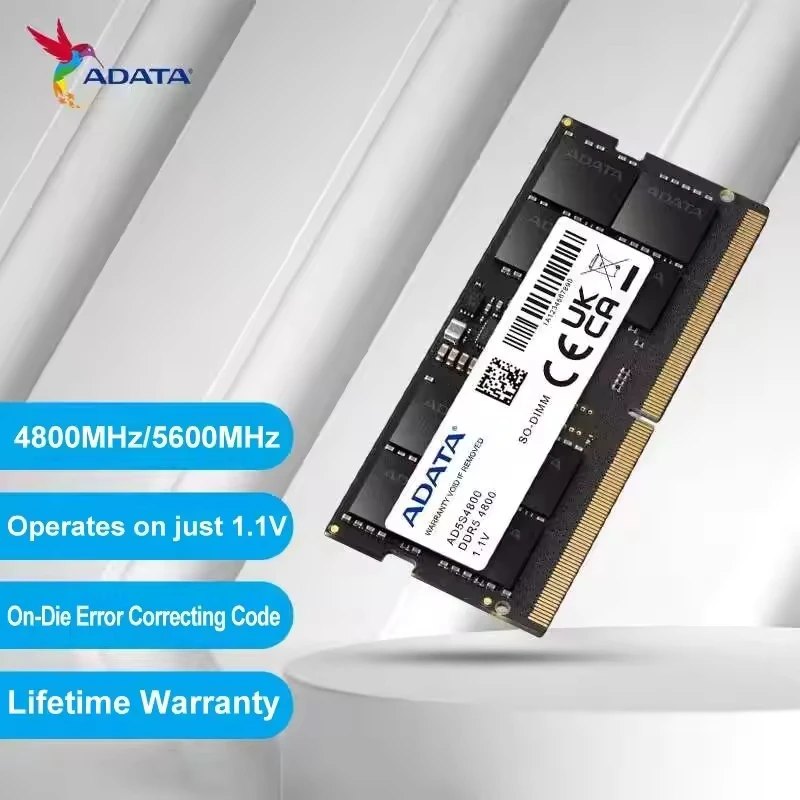ADATA DDR5 RAM 16GB 32GB 4800MHz 5600MHz SODIMM 262-Pins 1.1