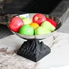 Creative Mountain Base Circular Fruit Tray, Luxurious Stainless Steel Tray, Modern Art Living Room Storage Tray, Home Decoration 3