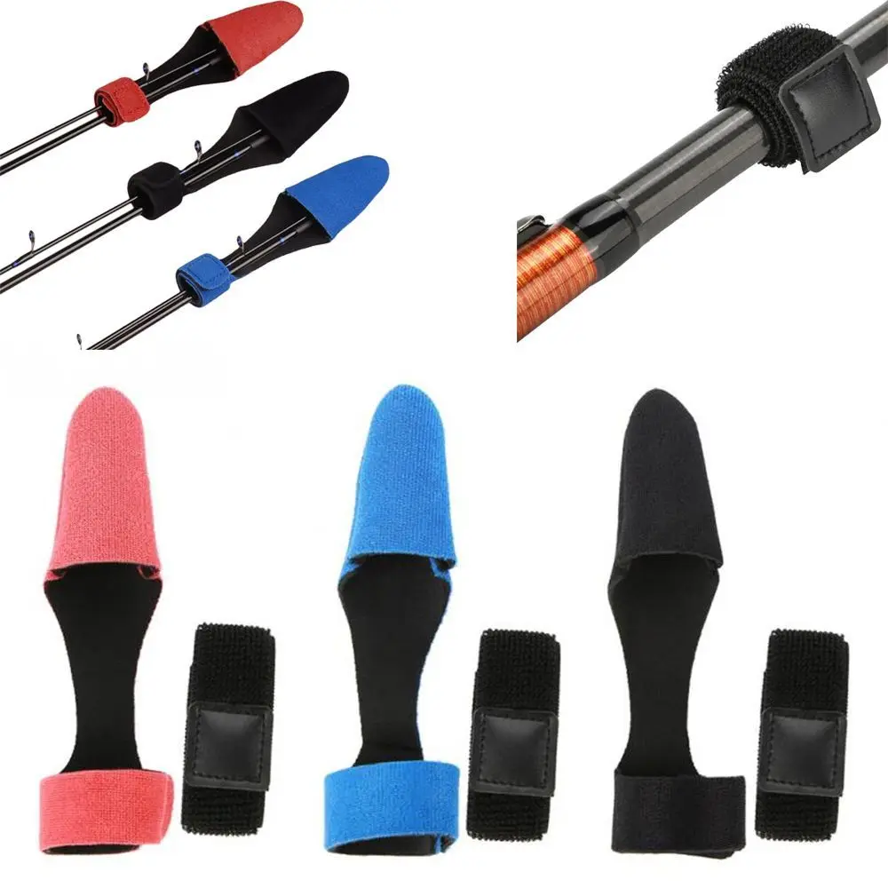 Angelrute Spitze Deckt Und Stange Krawatte Truss Cane Wiederverwendbare Ärmeln Pole Handschuh Protector Fall Angeln Werkzeuge Neopren Verschluss Riemen – Detail 9
