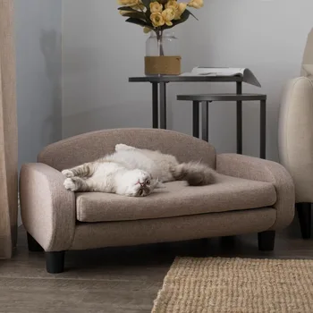 Modern Pet Sofa Wide Low Back Lounging Bed With Removable Mattress Cover Dog Kennel Free Shipping Puppy Cats Products Home 2