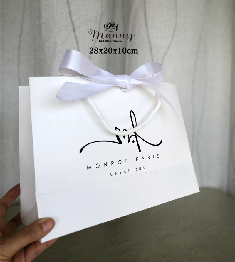 100x Paper Bag Gift Boxes Commodity Packaging Handbag Customize Logo With Frame ,Shopping Promotion Bags Wedding Gifts Wrapping 29 S2252d8cee42b4a3e9a9238479a16df81V