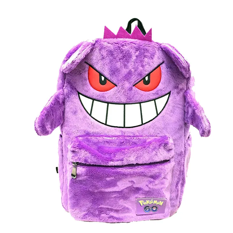 Mochila Pokémon Plush Gengar infantil, brinquedos infantis roxos, boneca de  pelúcia presente de Natal e aniversário, bolsa de desenho animado, 30 cm