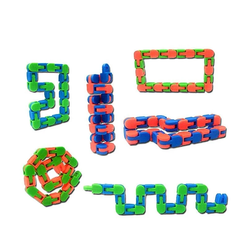 

1pc Wacky Tracks Snap and Click Fidget Toys Snake Puzzles Classic Sensory Toy Educational Decompression Toy Kids Autism Gift