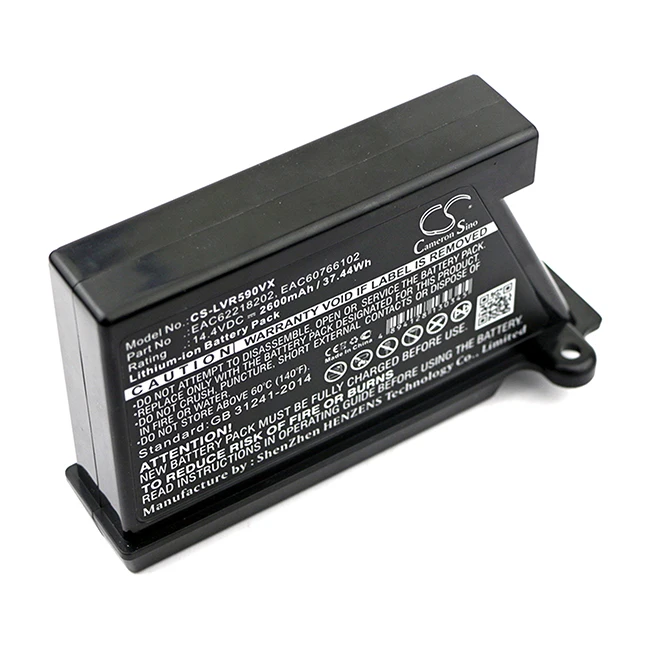 

Cameron sino 2600mAh Battery For LGVR62601LV VR64607LV VR64701LVMP VR64703LVMB VR7412RB VR63485LV VR6260LVM VR6270LVMB